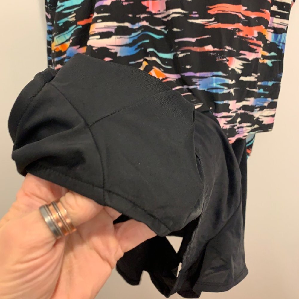 Trimshaper Women's Ruffled Layered Swim Dress Size 30 Rainbow colors - Picture 7 of 15